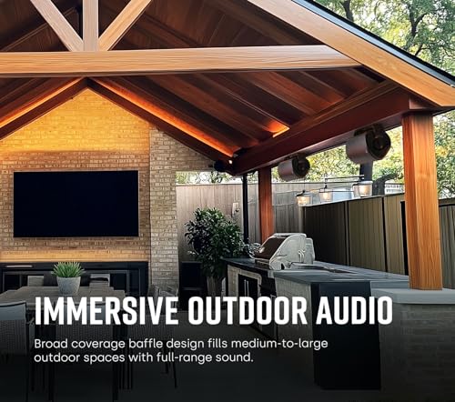 Polk Audio Atrium 8 Outdoor Speaker with Powerful Bass (Each, White), All-Weather Durability, Broad Sound Coverage, Speed-Lock Mounting System