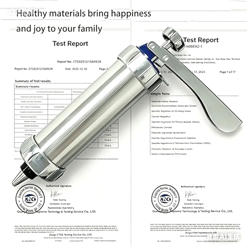 BBEK Stainless Steel Cookie Press Gun for Baking | cookie gun for baking with Butter Spritz Tips | Professional Baking Equipment for Home Bakers