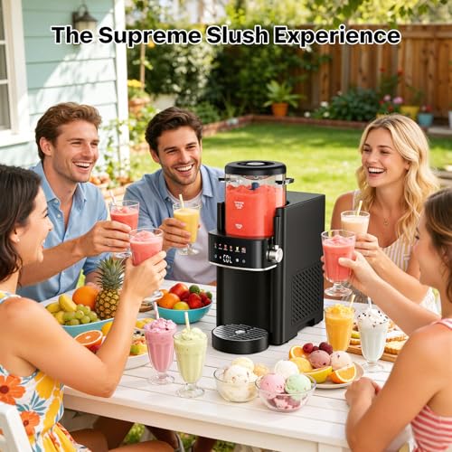 Ranvaira Slushie Machine for Home, Ice Cream Maker, 40OZ Capacity, Black