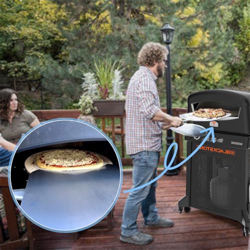 SafBbcue Pizza Stones for Blackstone 6825 Pizza Oven Accessories, Pizza Cooking Stone Set of 2 Includes Top and Bottom Stones for Blackstone 2-Stone Pizza Oven Replacement Parts, 16" & 13" Round
