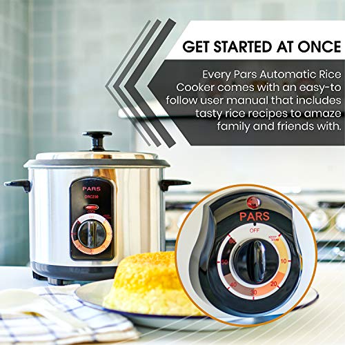 Pars Automatic Persian Rice Cooker - Tahdig Rice Maker Perfect Rice Crust, 10 Cup