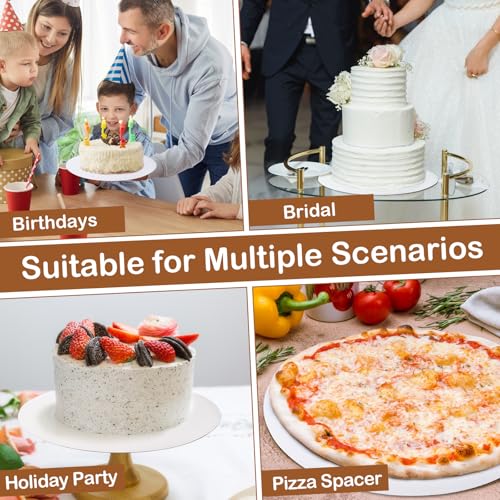YUNZT 6 Pcs Cake Boards,White Cake Boards 10 inch Round,100%Food-graded Cardboard Cake Rounds,Waterproof and Oil-proof Cake Base for Cake DIY, Wedding, Birthday, Dessert, Pizza Decorating & Exhibition