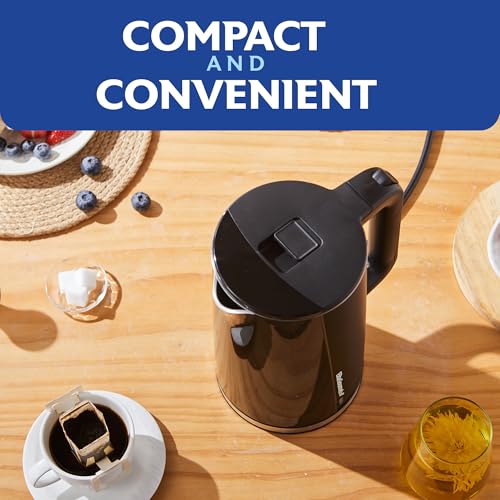 Elite Gourmet 1.7L Cool-Touch 1500W Fast Boil Kettle, Double Wall, Black