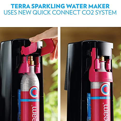 SodaStream Terra Sparkling Water Maker (Misty Blue) with CO2 and Dishwasher Safe Bottle