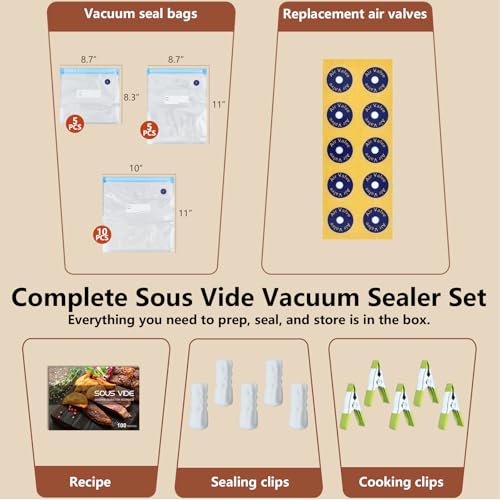 Homtone Sous Vide, 8 Quart Suveed Cooking Machine, 3D Water Circulation