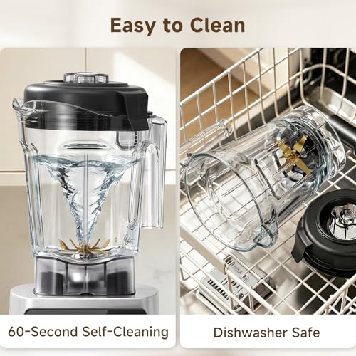 AMZCHEF 1800W Smoothies Blender, Ice-Crushing Countertop Blenders