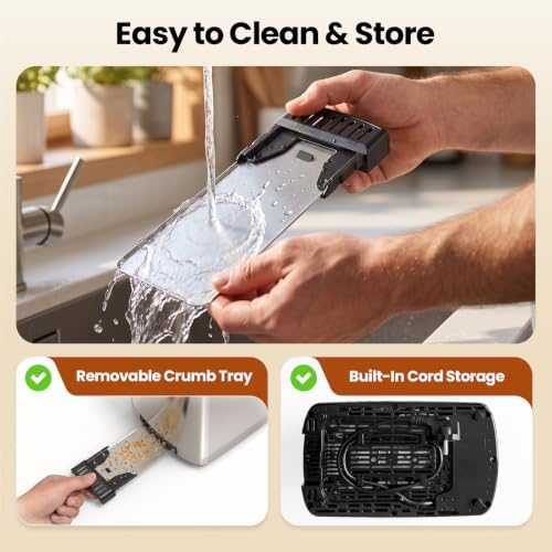 Toaster 2 Slice Touch Screen, Smart Toaster Wide Slot, Full Stainless Steel