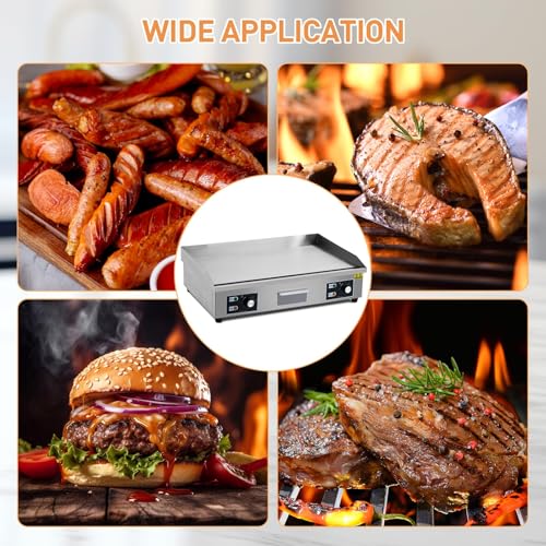 Garvee 29 In Commercial Electric Griddle, Flat Top Grill Countertop Griddle