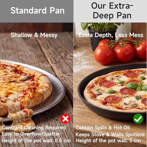 JEETEE Nonstick Crepe Pan with Detachable Handle, 11" Titanium Pancake Pan