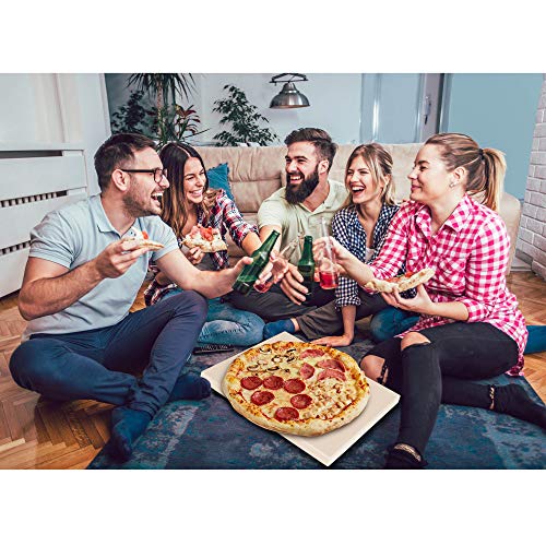 Royal Gourmet KSF1507 2 Piece Pizza Stone Set for Grill and Oven, 15 Inch Rectangular Pizza Stone and Pizza Peel, Baking Accessories