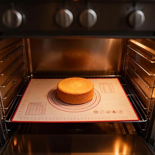 Silicone Baking Dough Pastry Mat, JJOO Large Bread Rolling Cookie kneading Baking Mats for Counter, Nonstick, Easy to Clean (27x20Inch)