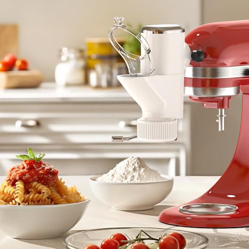 GVODE Gourmet Pasta Press Attachment for KitchenAid Stand Mixer, Pasta Maker KitchenAid Attachment with 7 Interchangeable Pasta Plates