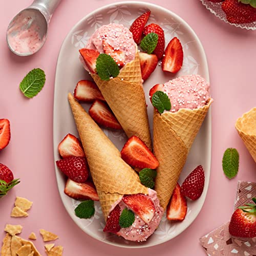 Dicunoy Waffle Cone Maker, Nonstick Ice Cream Cone Maker, 6.7" Egg Roll Crepe Pan, Camp Pancake Crispy Cone Omelet Mold for Waffle Cups, Choco Tacos, Fuel Gas Stoves Only