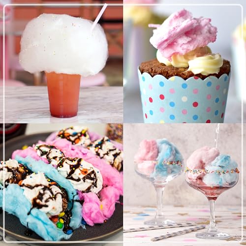 Nostalgia Classic Countertop Cotton Candy Machine, Manual, Retro Vintage Candy Maker Includes 2 Reusable Cones & Scoop, Aqua