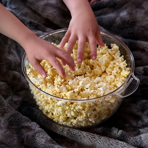 Nostalgia Classic Electric Stirring Popcorn Maker, Makes 8 Cups, Large Lid Doubles as Serving Bowl, Quick Heat Technology, for Kettle Corn and Roasted Nuts, Black