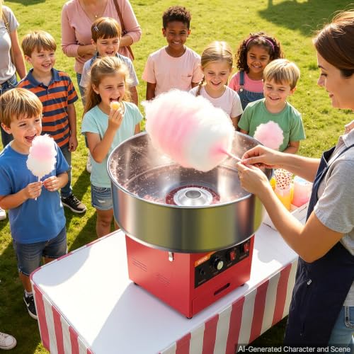 VEVOR Commercial Cotton Candy Machine, 1000W Electric Candy Floss Maker