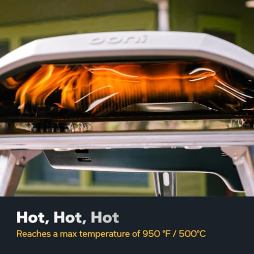 Ooni Koda 16 Natural Gas Pizza Oven – 16" Gas Powered Outdoor Oven with 28 mBar Regulator and Gas Hose, Gas Powered Portable Pizza Oven - Foundry Black