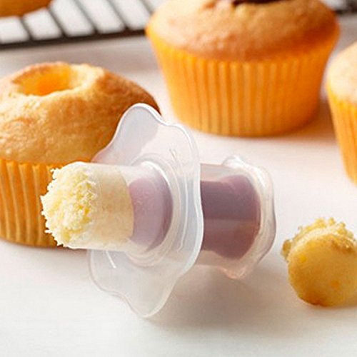 GXHUANG 2pcs Cupcake Tools Muffin Cake Pastry Model Plunger Cutter Decorating Plastic Cake Digging Holes Device Filling - Cupcake Hole Punch