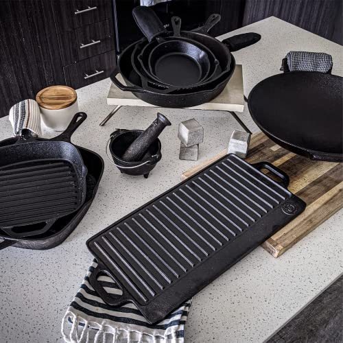 Backcountry Iron 8 Inch Round Medium Pre-Seasoned Cast Iron Skillet