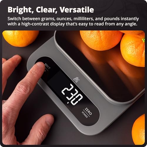 Greater Goods Digital Food Scale for Kitchen & Baking, 10kg/22lb High-Capacity Weight Scale with 1g Precision, Stainless Steel Platform, Hi-Def LCD, Ideal for Bread, Sourdough & Bulk Cooking