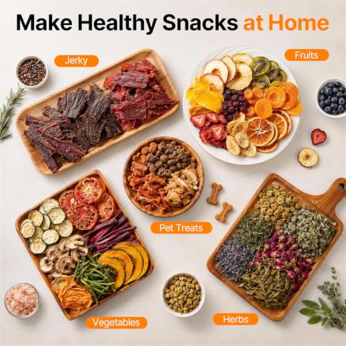 HOPERAN 14 Tray Food Dehydrator Machine for Jerky, Fruit, Herb & Dog Treats