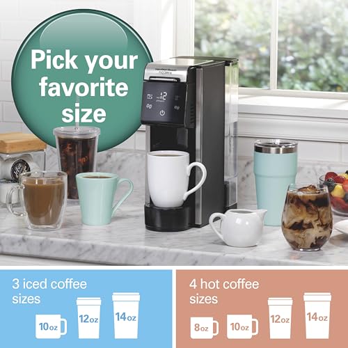 Hamilton Beach FlexBrew Advanced 4-in-1 Single Serve Hot & Iced Coffee Maker with Removable 45 oz. Water Reservoir, Use Pod Packs and Grounds, Fast Brewing, Black (49925)