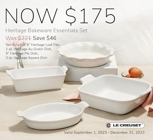 Le Creuset Stoneware 4 PC Heritage Bakeware Set, Artichaut