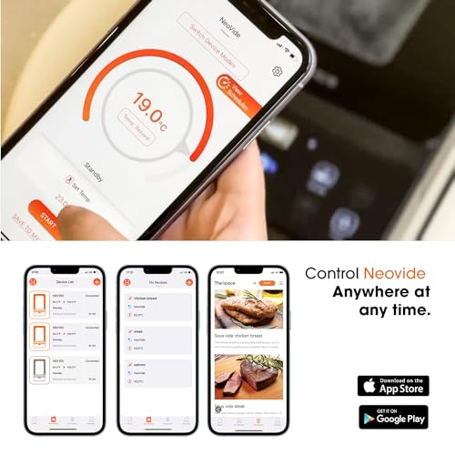 Vesta Precision Sous Vide Machine, Waterless & Bagless with 8.6L Container, All-in-One Sous Vide Cooker for Marinate, Sous Vide & Sear, Built-in Food Probe, App Control with Recipes/Timer/Notification