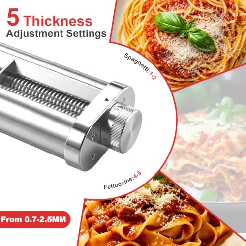 3-in-1 Pasta Maker Attachment for KitchenAid Mixer, Metal Pasta Accessories