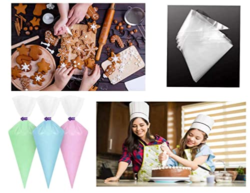 Piping Bags,100pcs 12 Inch Anti Burst Disposable Cake Decorating Bags,Non-Slip Pastry Bags-Ideal for Cakes,Cream Frosting and Cookie Decorating