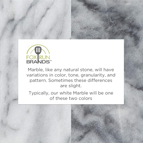Fox Run Marble Pastry Board, White, 12" x 16"