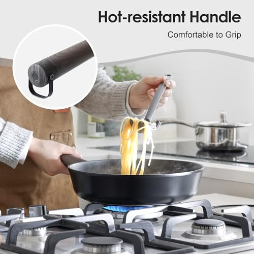 SENSARTE 13Pcs Pots and Pans Set Nonstick Cookware Set Kitchen Cooking Frying Pans with Stay-cool Handle, Dishwasher Safe, Induction Compatible, PFOA/PFOS Free, Black