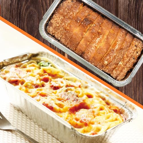 Lewarm Disposable Bread Pans With Lids Bakeware Set,30 Pack, 1.5lb Aluminum Foil Loaf Pans, Perfect for Baking, Storing, Freezing Food or Take-out