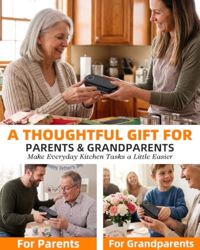 Electric Can Opener, One-Touch Automatic, Smooth Edge for Seniors