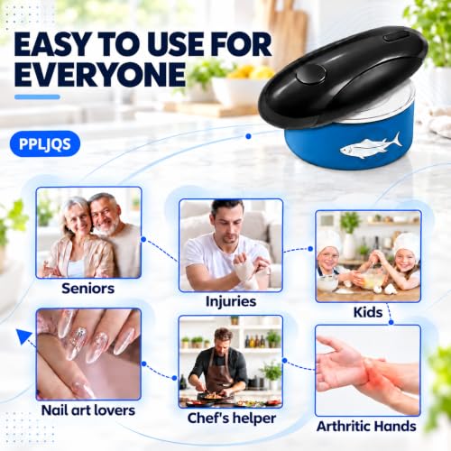 PPLJQS black Cordless Electric Can Opener, Rechargeable Kitchen Gadget