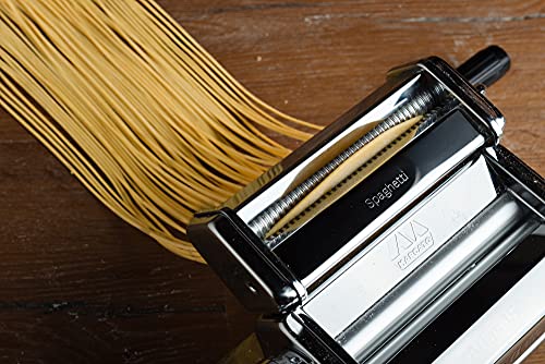 MARCATO Atlas 150 Manual Pasta Maker Machine – SPAGHETTI & LASAGNA. Made in Italy.