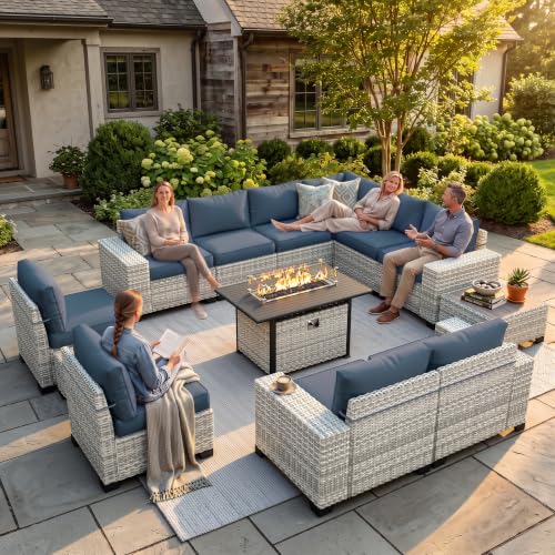 Outdoor Patio Furniture Set PE Wicker Rattan Outdoor Sectional Sofa