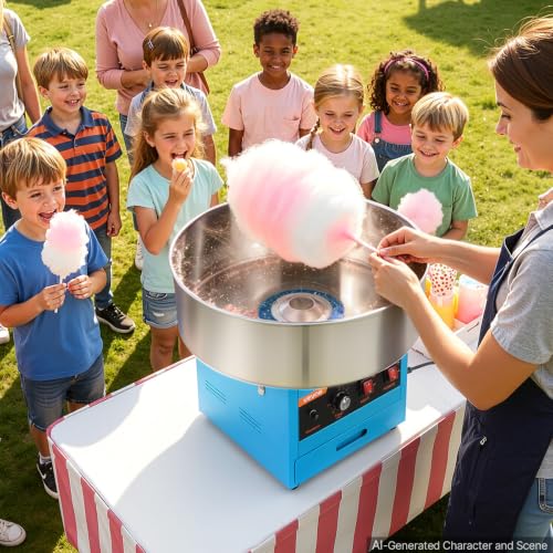 VEVOR Commercial Cotton Candy Machine, 1000W Electric Candy Floss Maker