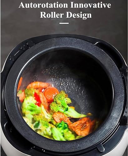 Automatic Cooking Machine - 2000W 6L Multi-Function Wok for Stir Frying, Stewing, and Cooking with One-Click Smart Start and 360° Automatic Rotation