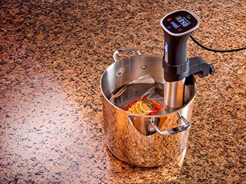 Monoprice Sous Vide Immersion Cooker 800W - With Adjustable Clamp And Digital LED Touch Screen, Easy To Clean, Black and Silver - Strata Home Collection