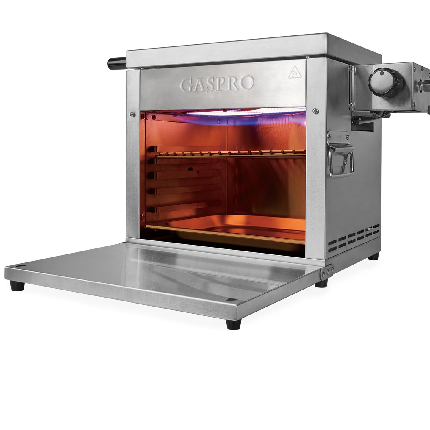 GASPRO Multi-Tasking Propane Infrared Steak Grill, XL Steakhouse & Cast-Iron Griddle 2-in-1 Outdoor Cooking Master, 125 in² Extra Large Cooking Area, Dustproof Foldable Panel