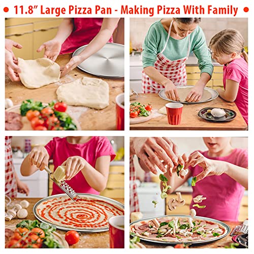 TeamFar Stainless Steel Bakeware Sets, Baking Sheet with Rack, Toaster Oven Pan & Pizza Pan, Lasagna Pan with Lids, Square & Round Cake Pan with Lids, Muffin & Loaf Pan, Healthy