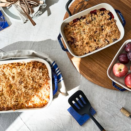 Staub Ceramic 2-pc Rectangular Baking Dish Set - Dark Blue