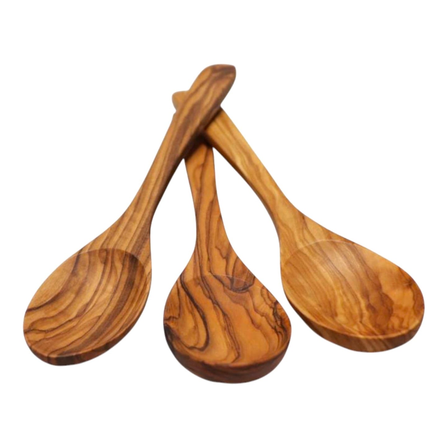 MARGOUMY Olive Wood Spoon for eating 8in, HANDCRAFTED multipurpose,wooden spoons for eating, stirring, tasting, mixing, serving, cooking etc