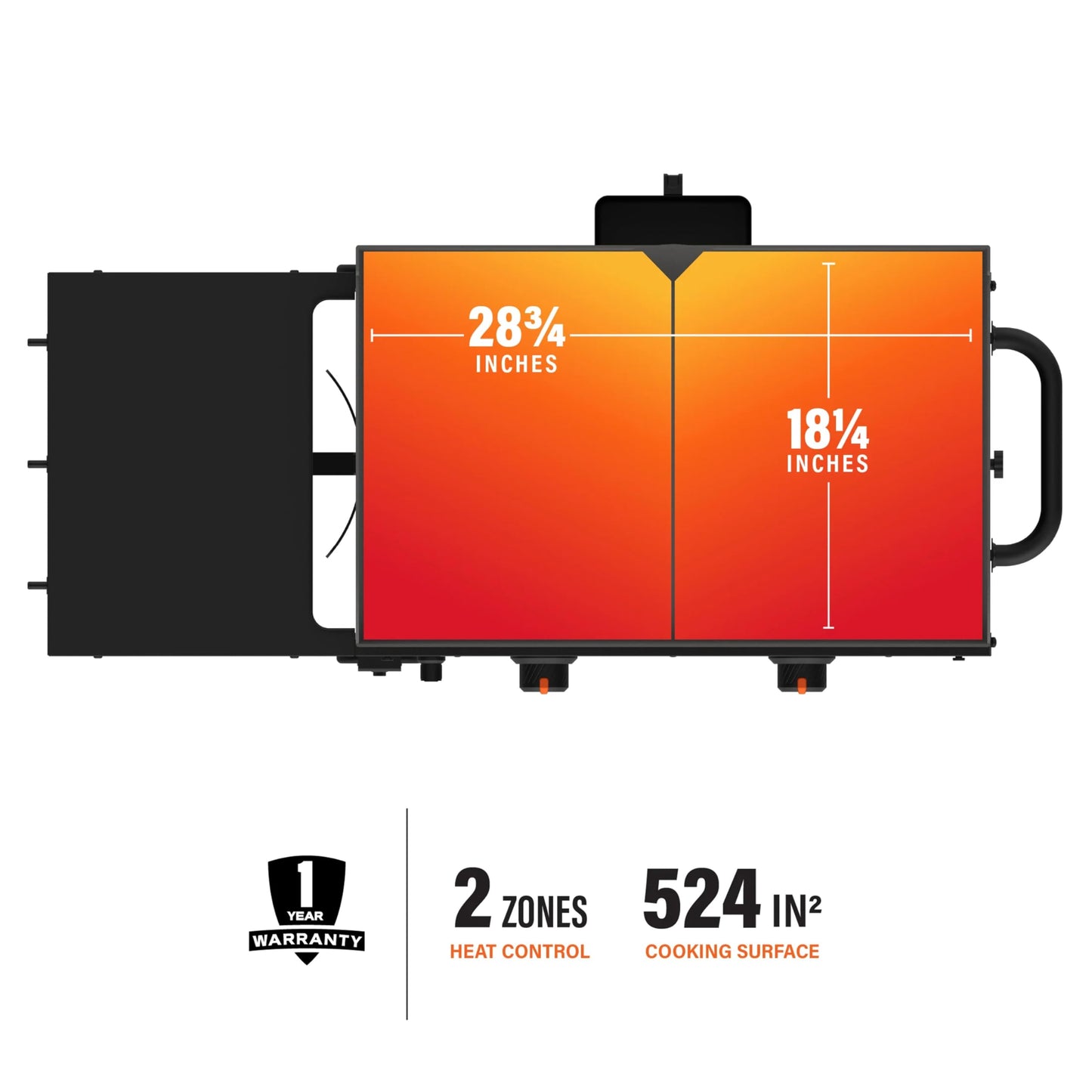 Blackstone 28 Inch Original Omnivore Griddle 2206, Blackstone 2 Burner Griddle Outdoor Flat Top Grill, Propane Portable Gas Grill