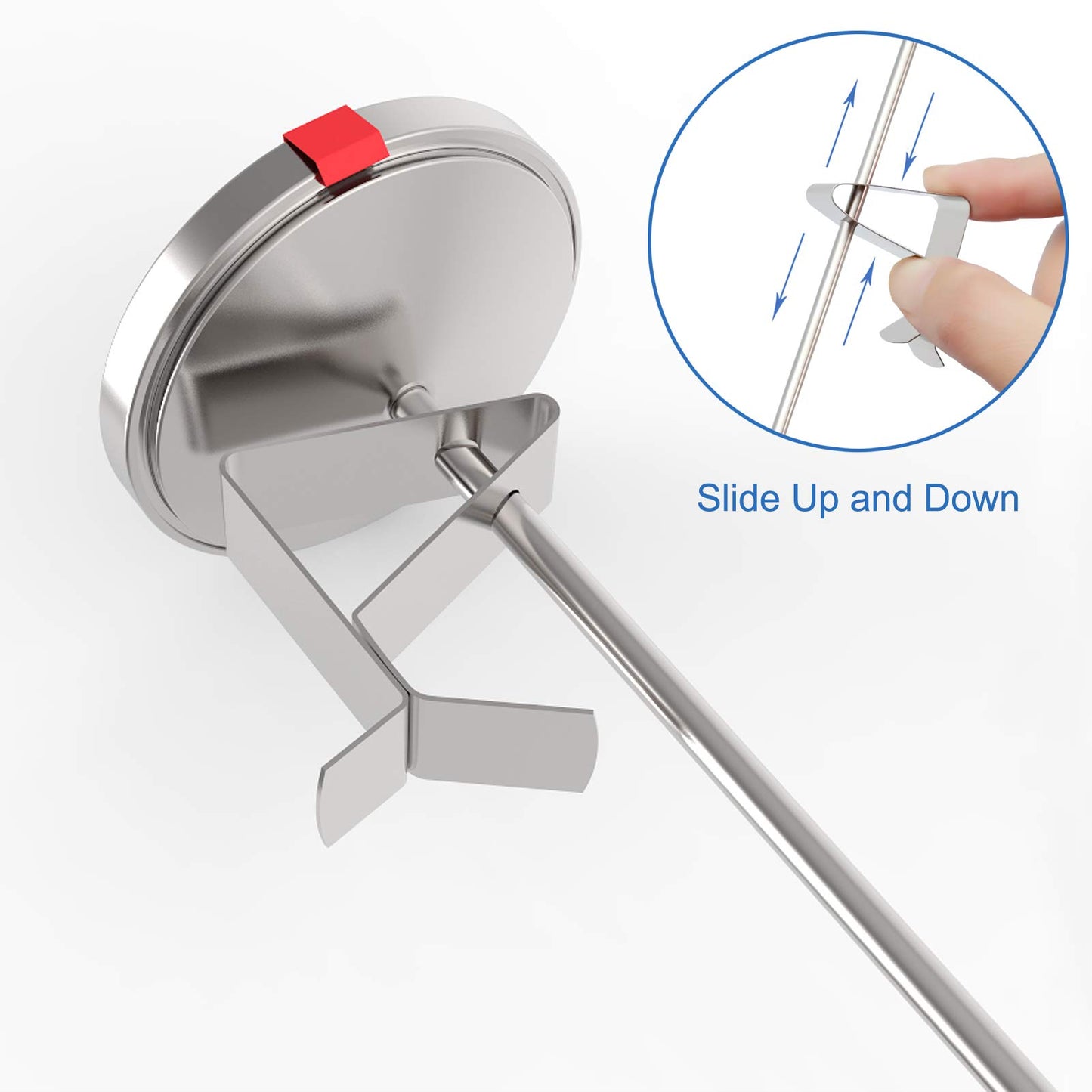 KT THERMO Deep Fry Thermometer with Instant Read,Dial Thermometer,6" Stainless Steel Stem Meat Cooking Thermometer,Best for Turkey,BBQ,Grill (Light Sliver)