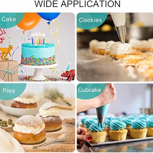 29 Pcs Piping Bags and Piping Tips Set, Stainless Steel Frosting Piping Bake Cake Decorating Kit, Pastry Cake Decorating Tips For Cookies Cupcake