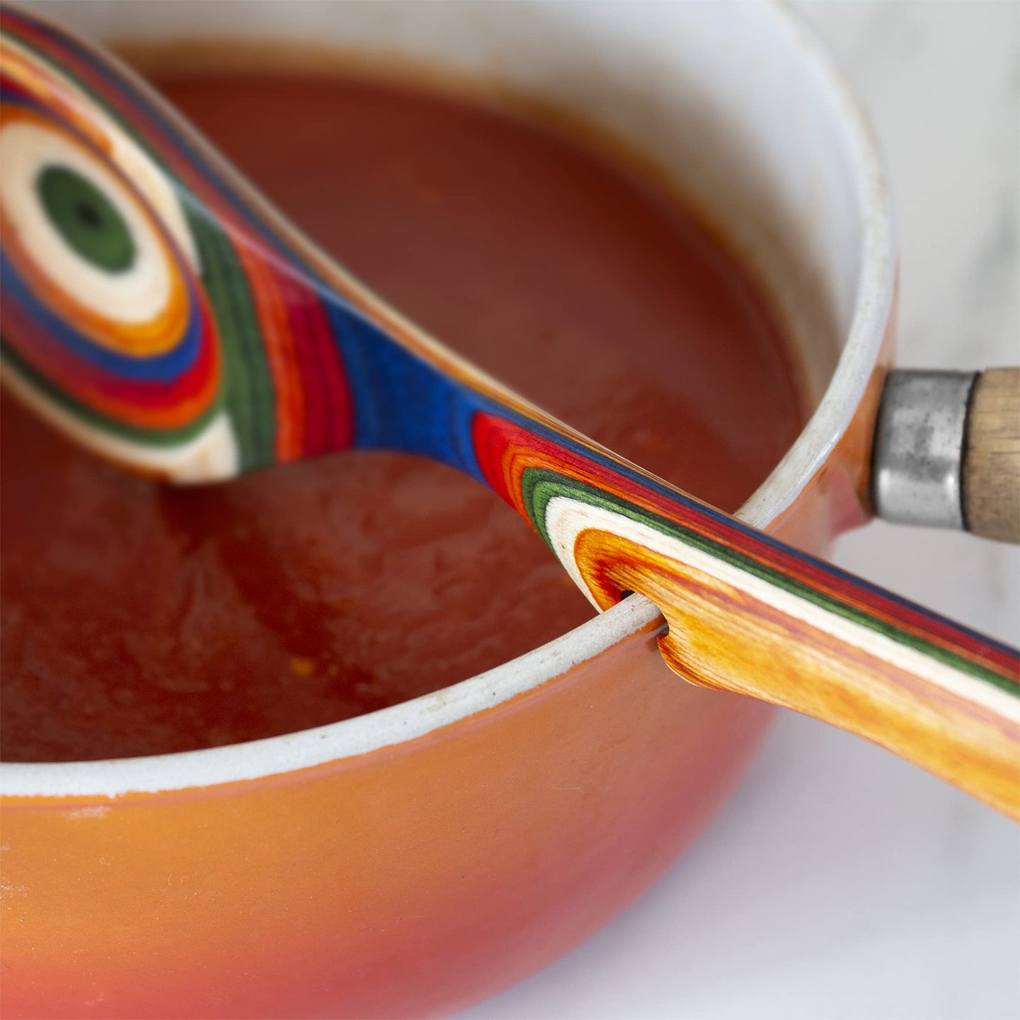 Totally Bamboo Baltique Marrakesh Collection 12-1/2" Wooden Cooking Spoon with Spoon Rest Notch, Safe for Use on Nonstick