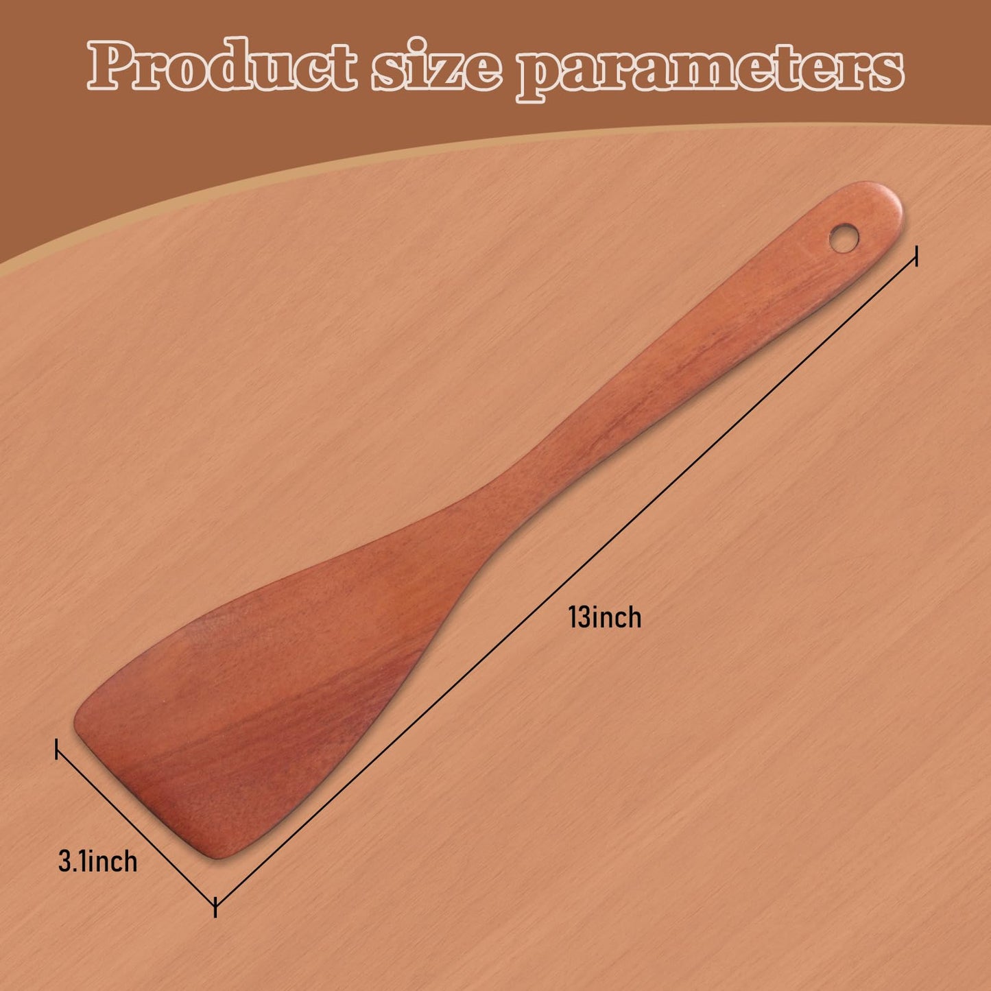 HAOIOKSC 2 Pcs Solid Wood Spatula Set for Nonstick Pans, 12-inch Ergonomic Kitchen Tool with Curved Edge, Handcrafted Utensil for Flipping Eggs Fish Pancakes, Natural Cooking Gift