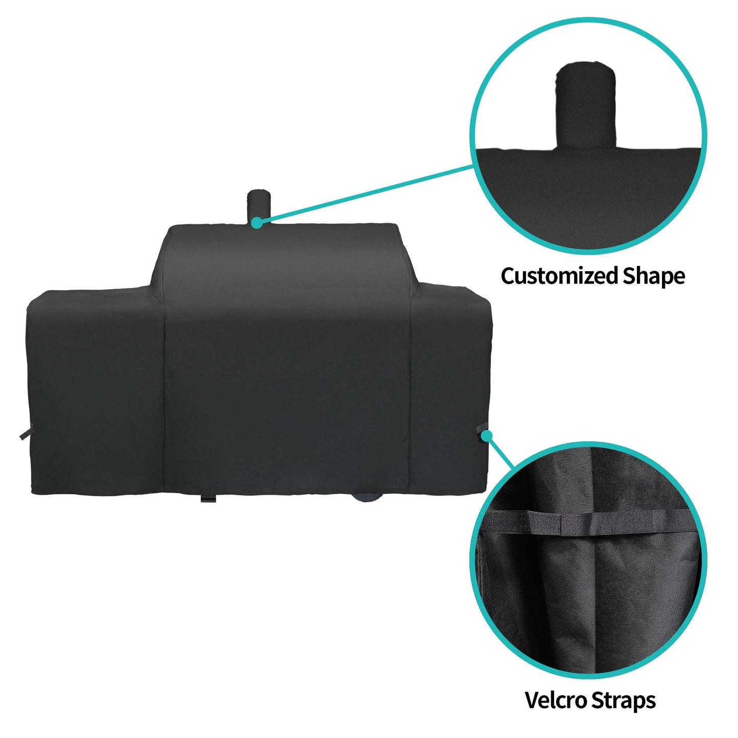 i COVER Grill Cover for Oklahoma Joe's Longhorn Combo Charcoal Gas Smokers & Grills Protection Heavy Duty Waterproof Patio Outdoor Canvas Barbeque BBQ Smoker Covers